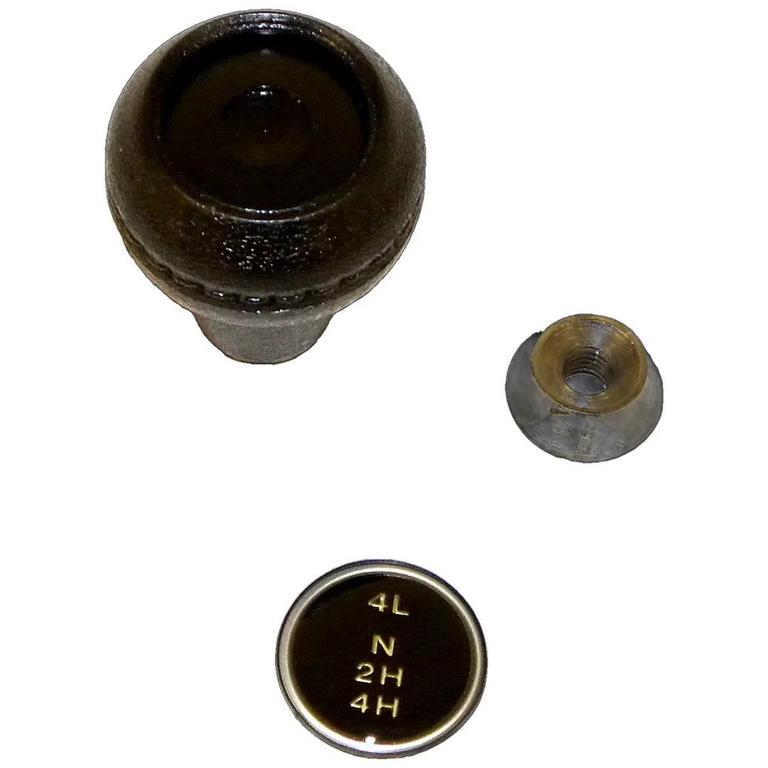 3241430K – CROWN AUTO Manual Trans Shifter Knob, Twist On Round Black With Nut And Shift Insert - view 2